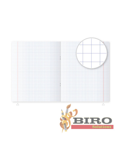 Caiet 24 foi, pătrățele, copertă colorată, 245027